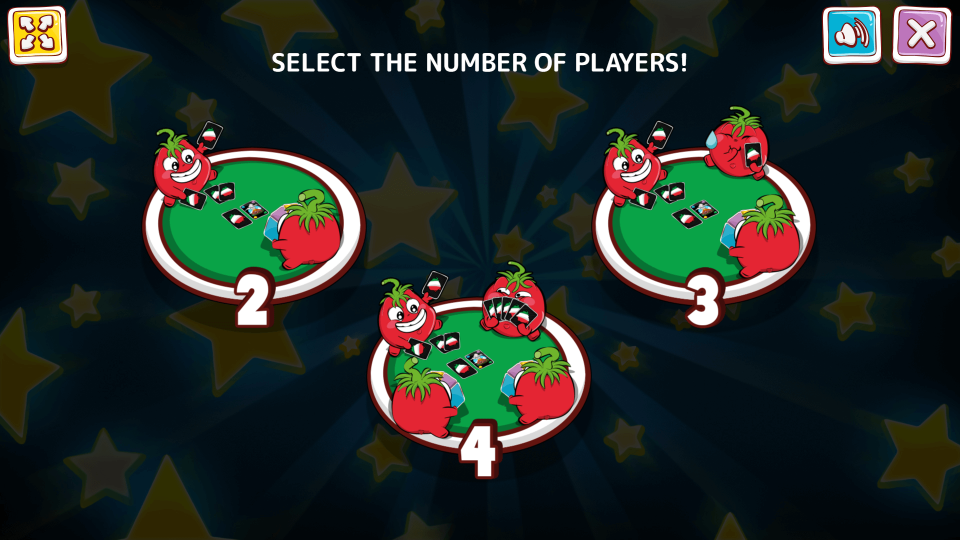 Four players competing in a fast-paced match of 4 Colors World Tour