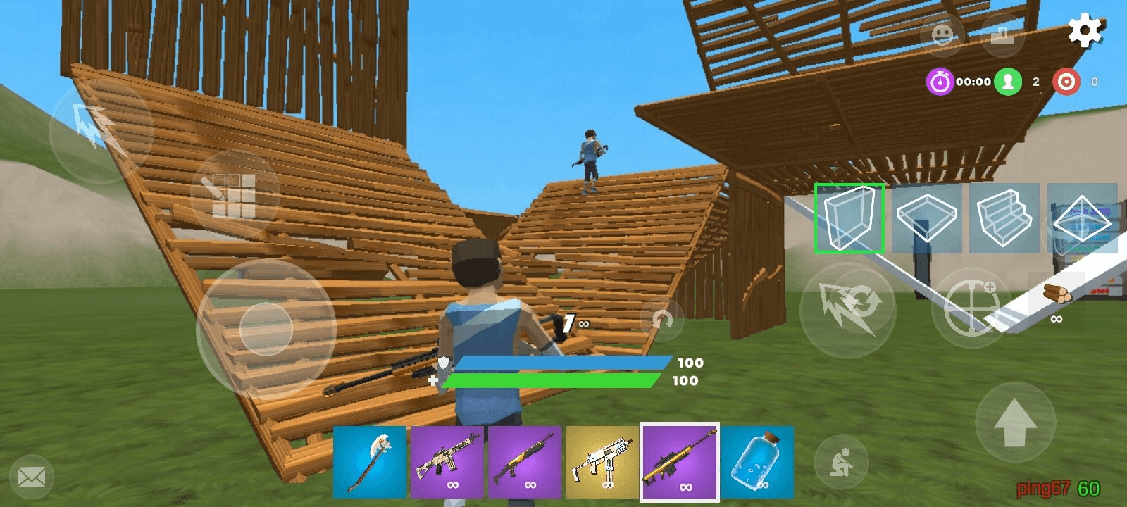 In-game weapon selection screen in BuildNow GG showing a variety of guns