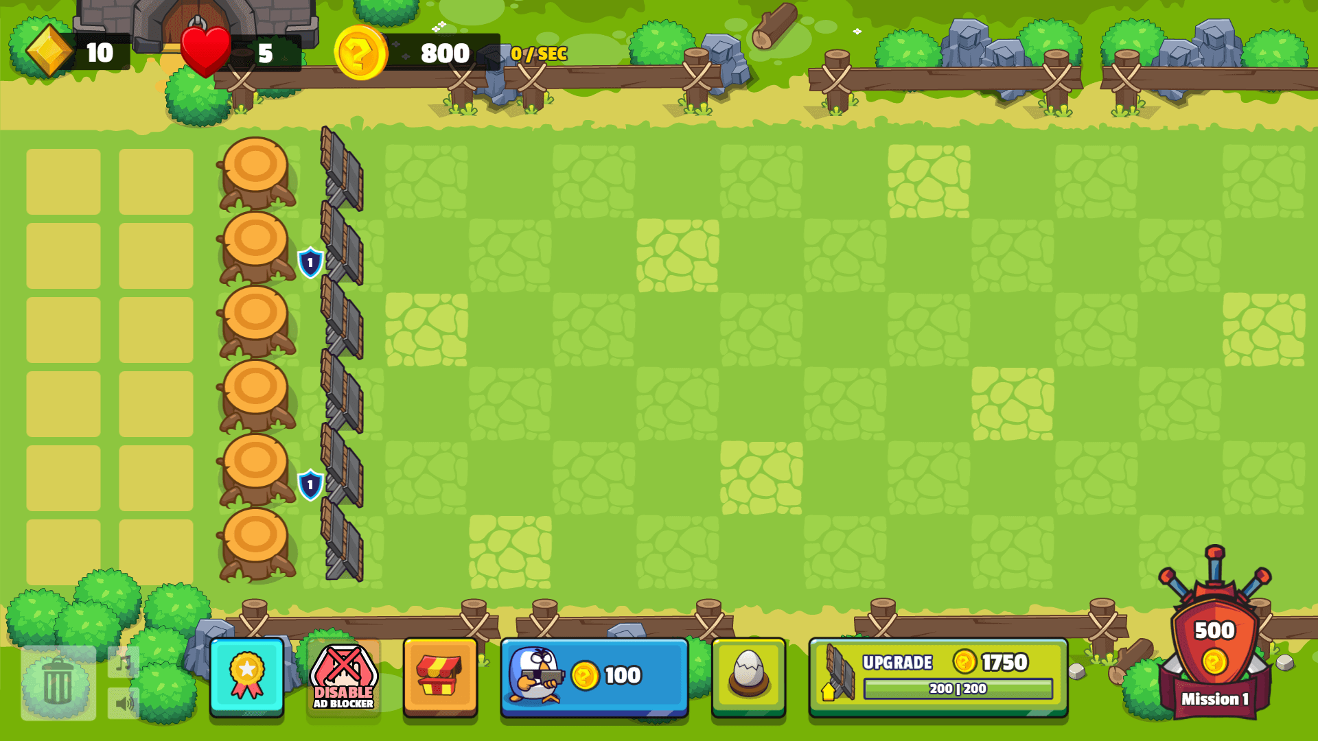 Upgraded chickens on the front line defending the base from enemies