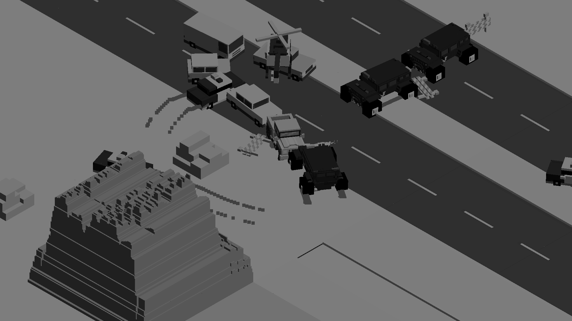 Dynamic city environment with vivid graphics and pursuit action