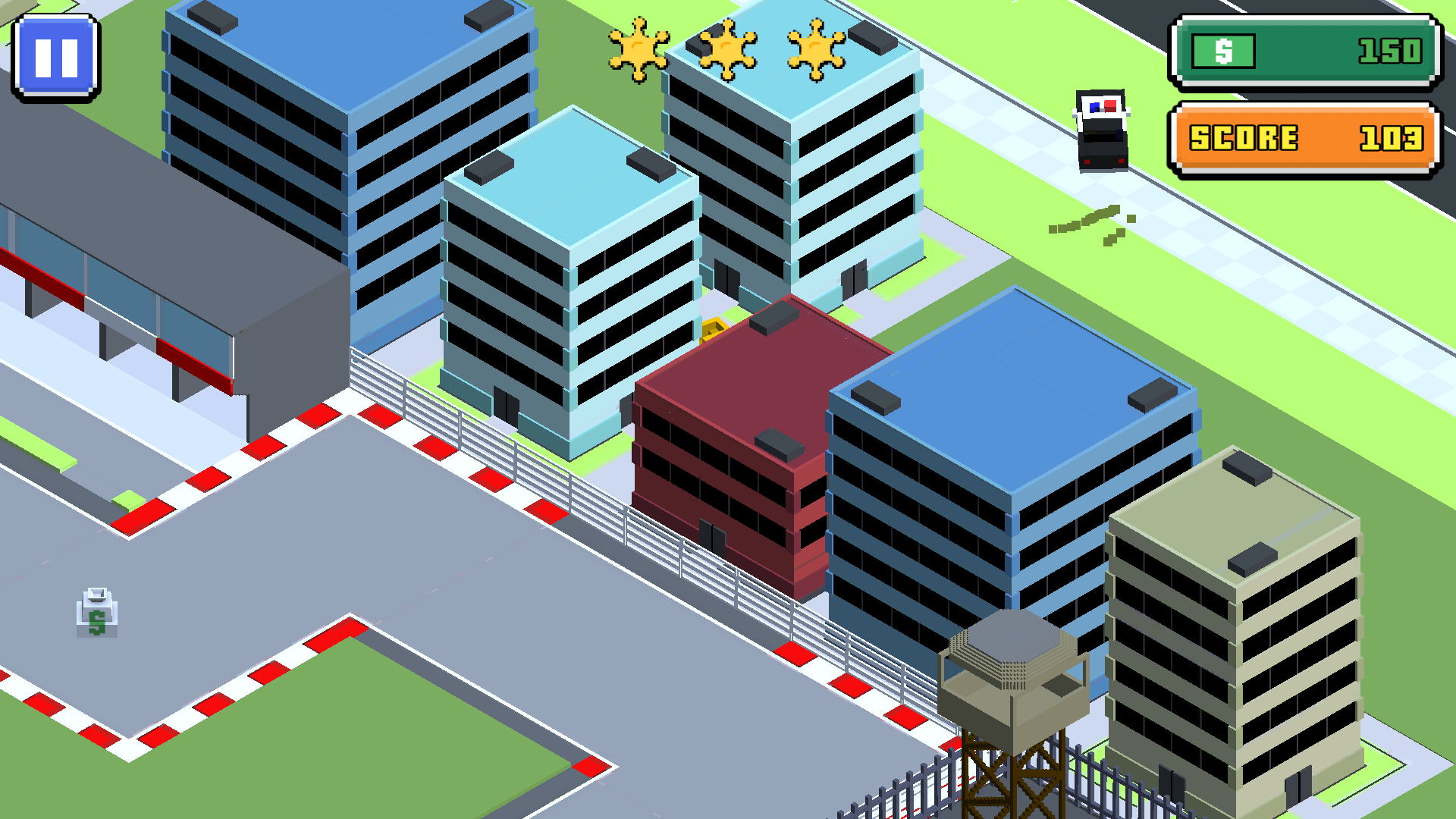 Selection screen showing multiple unlockable cars in Escape Road City