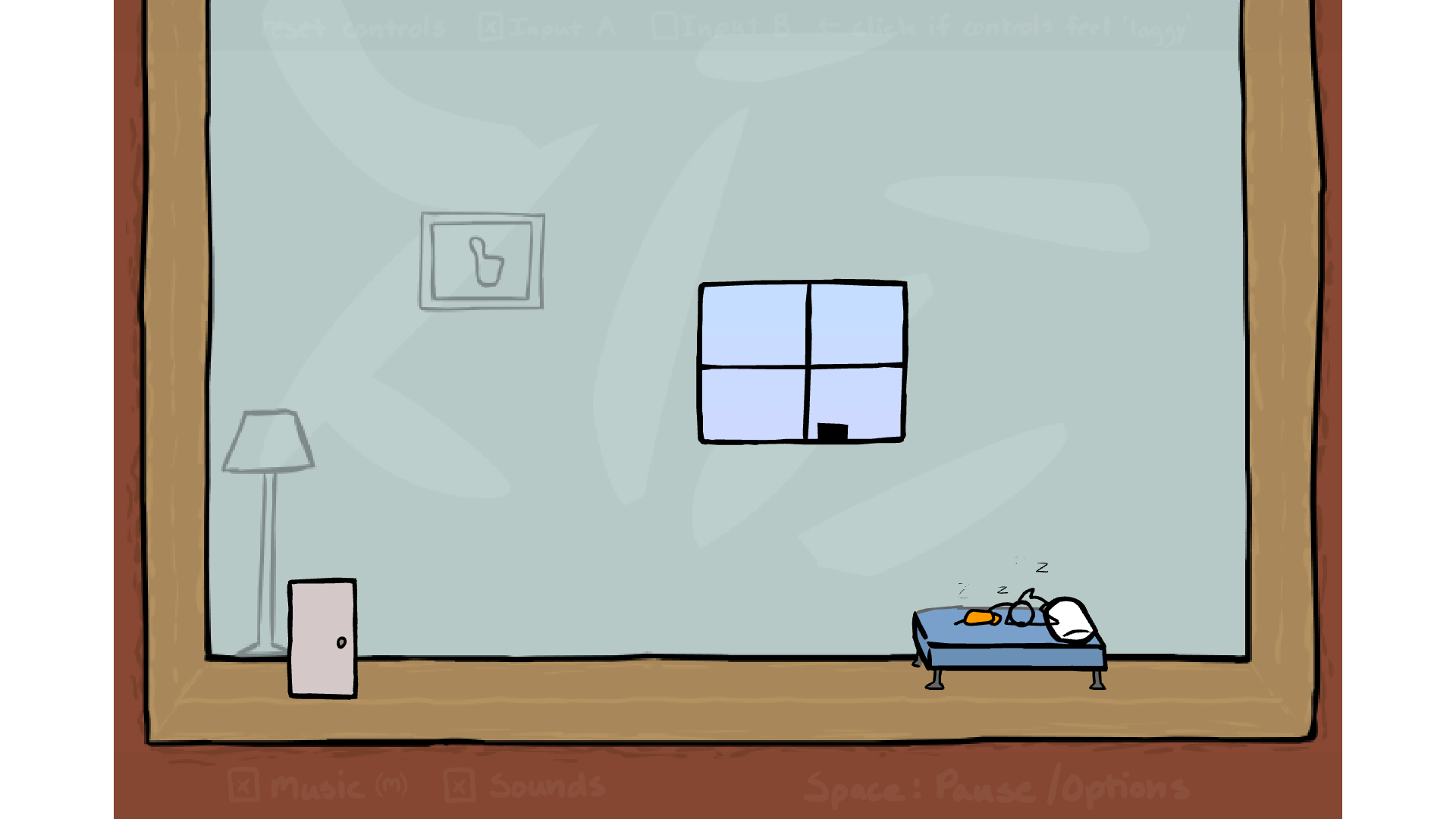 In-game scene from Fancy Pants Adventures 3 with the hero fighting spiders