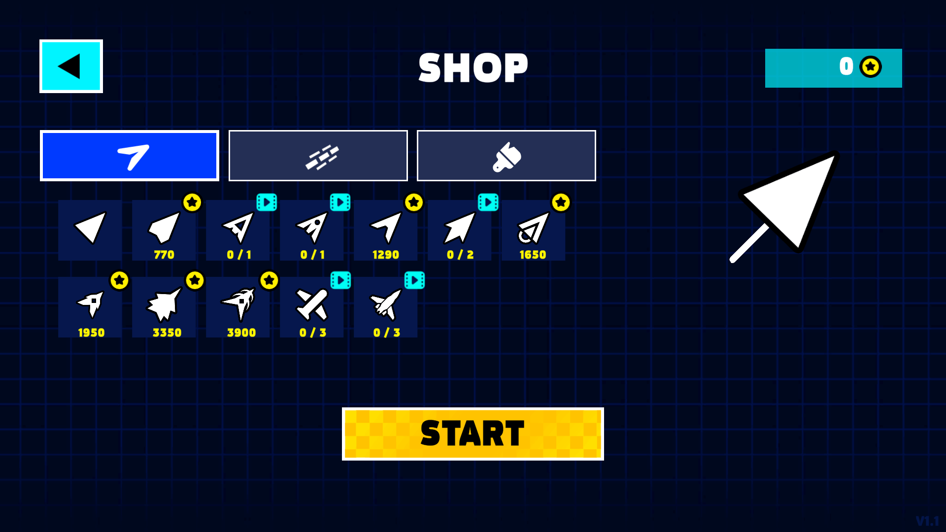 Fast-moving arrow avoiding traps in Infinite Mode