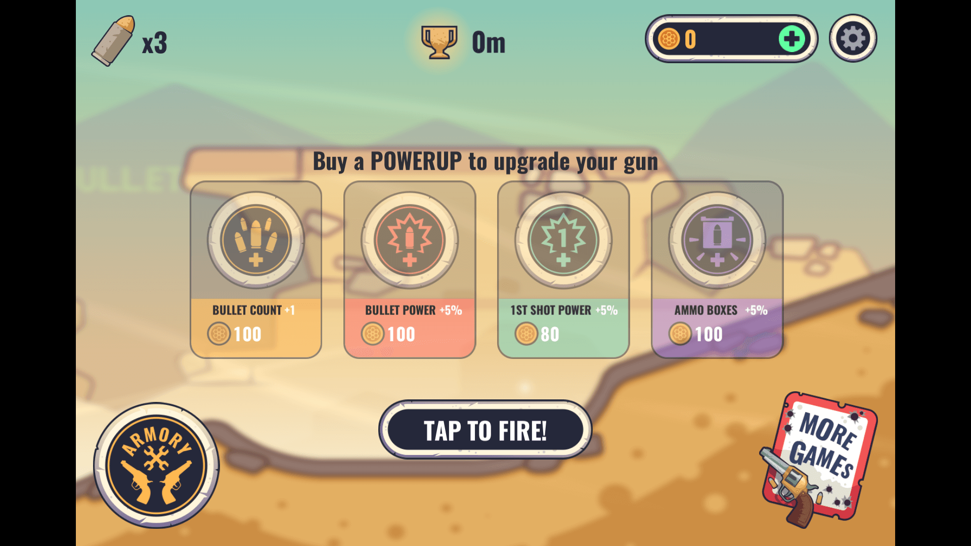 Upgrading gun stats and choosing new weapons in GunSpin