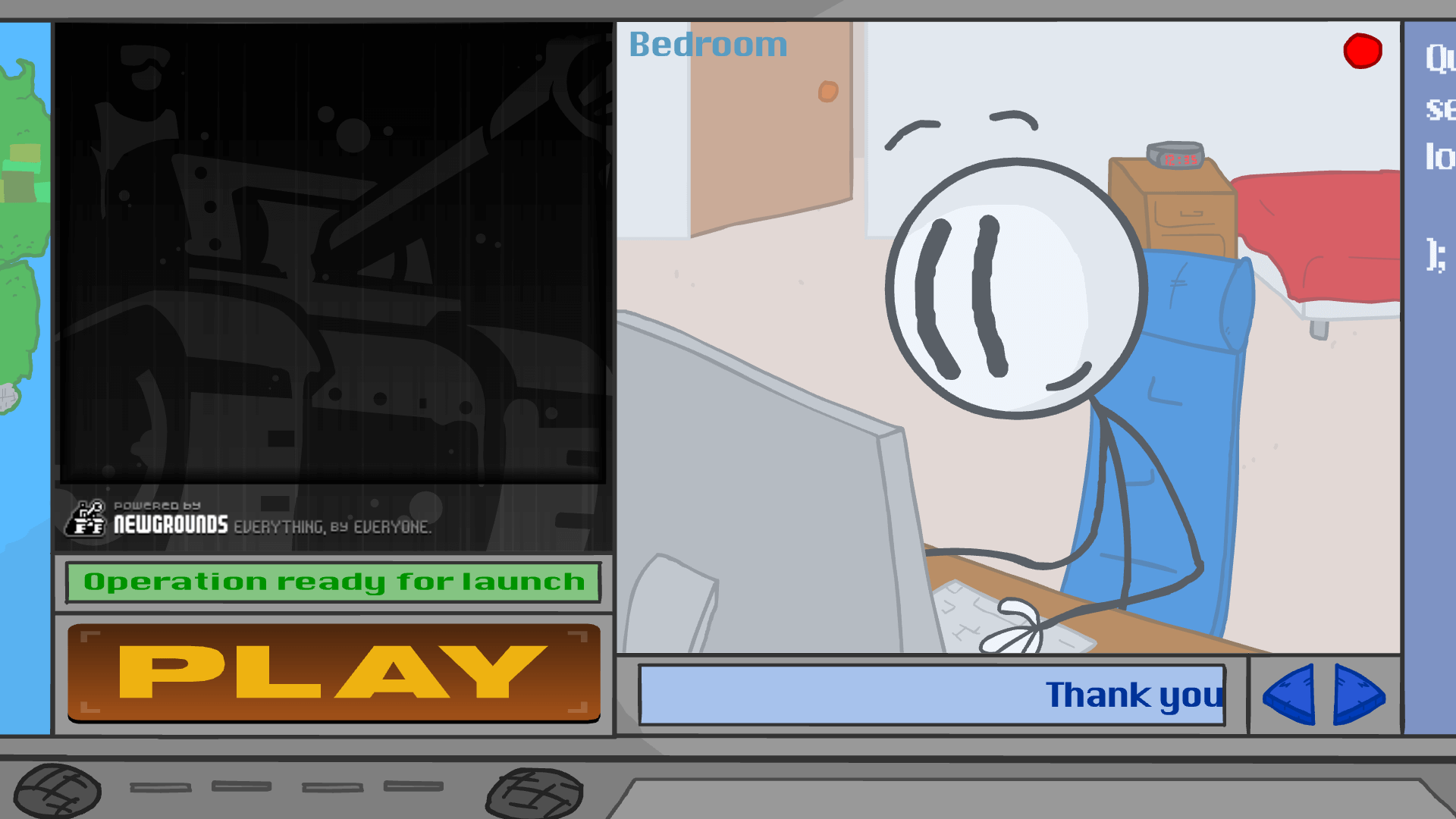Henry Stickmin choosing options in Infiltrating the Airship