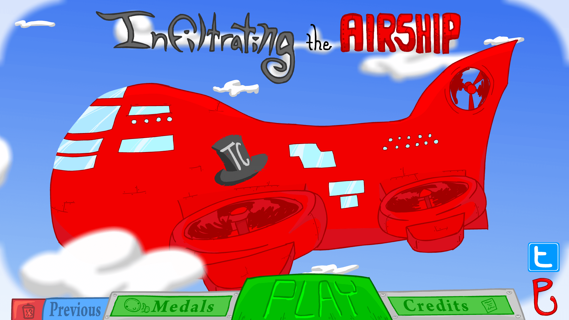 Funny fail scene with parachute in Infiltrating the Airship