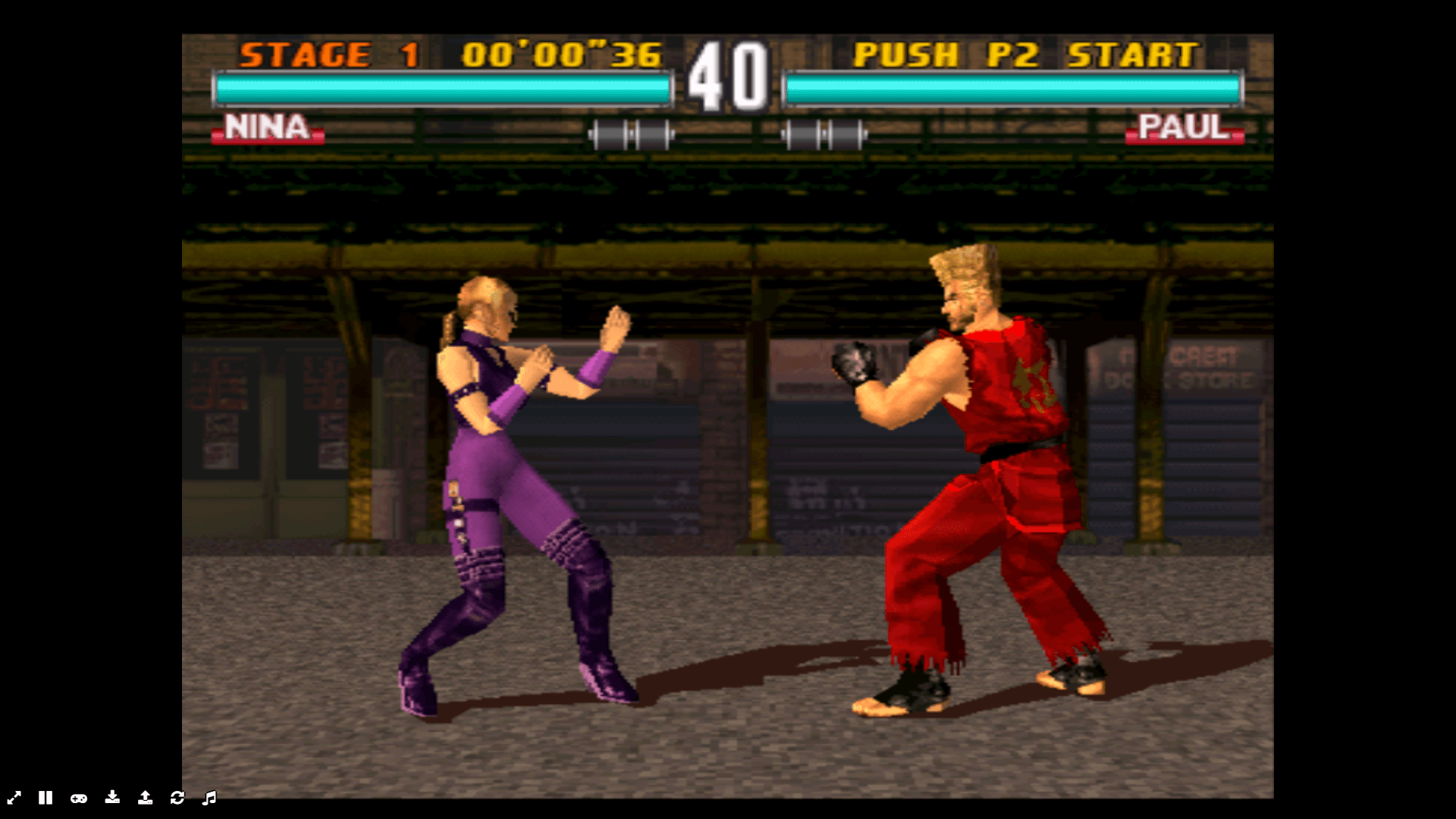 Tekken 3 boss battle scene with a player fighting the final opponent in Arcade Mode