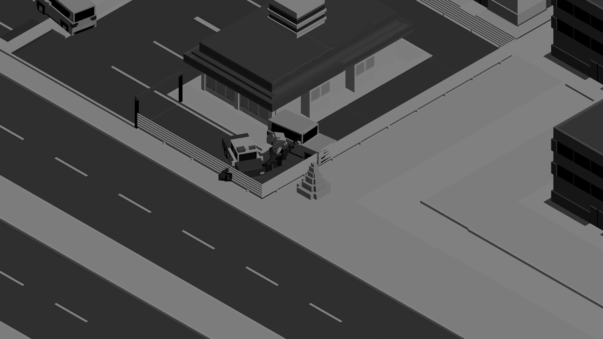 Player's car smashing through traffic at full speed during an intense escape in Escape Road 2