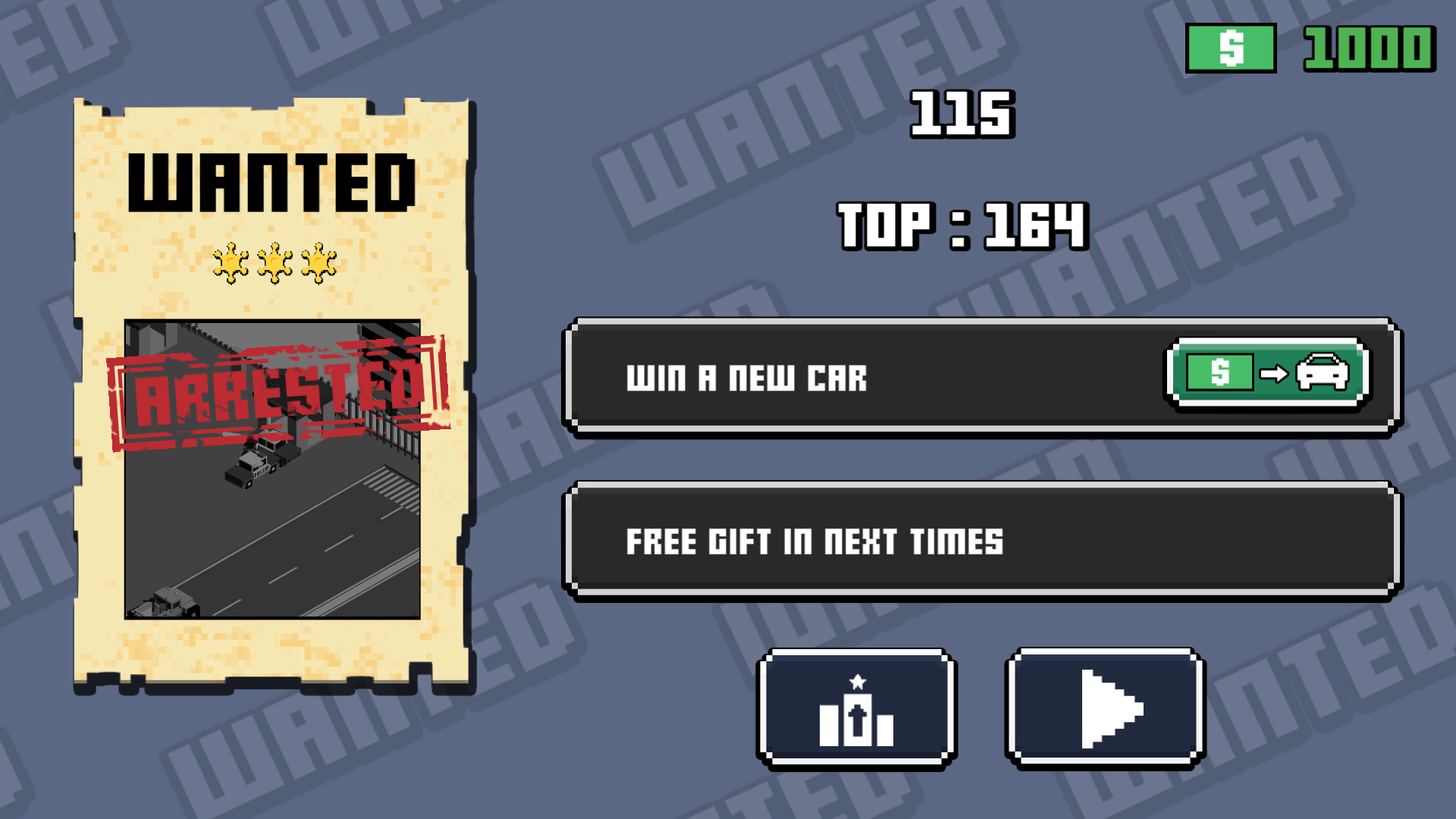 Escape Road 2 car using nitro boost to outrun police vehicles on a dangerous road