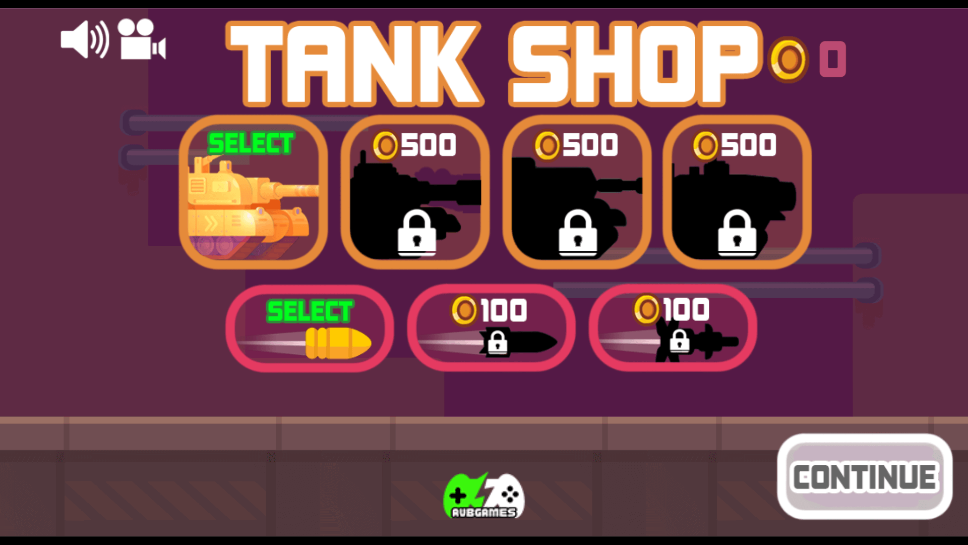 Bonus ammo and health boxes floating between tanks