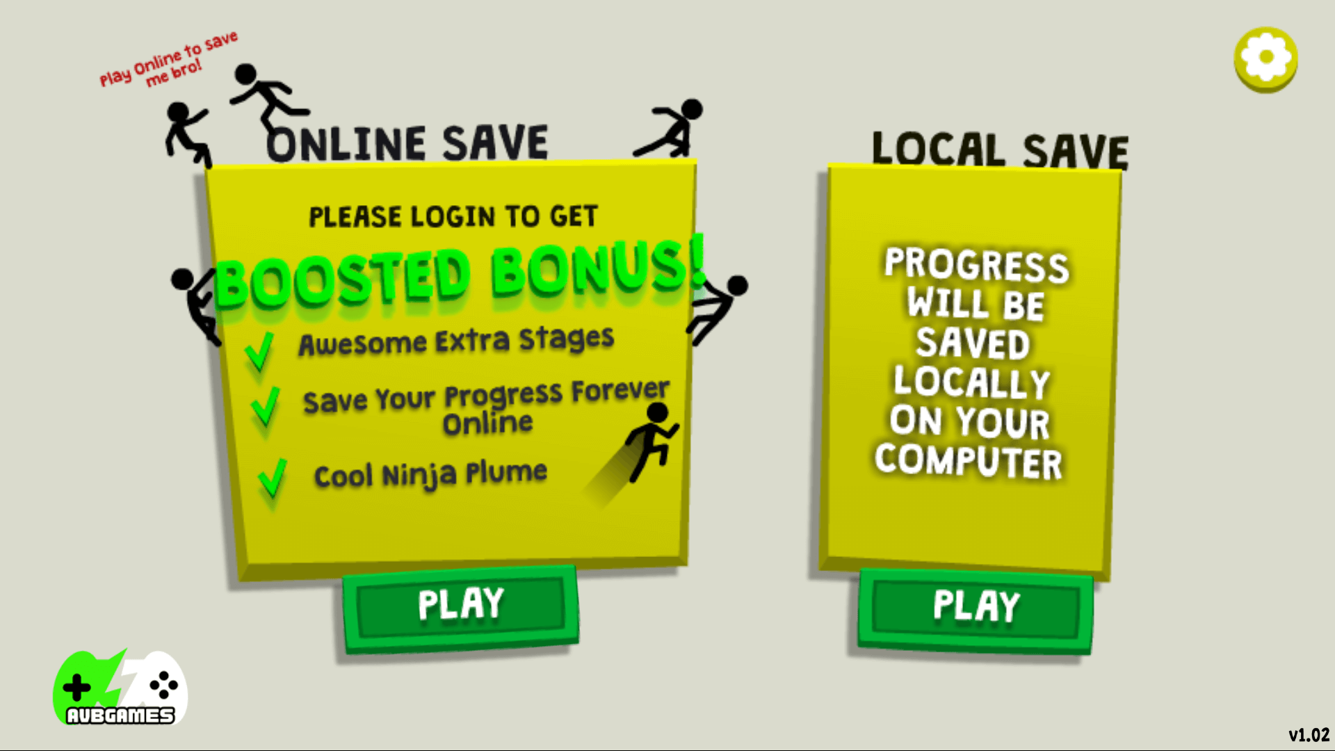 Stickman jumping over spikes in a fast-paced Stickman Boost level