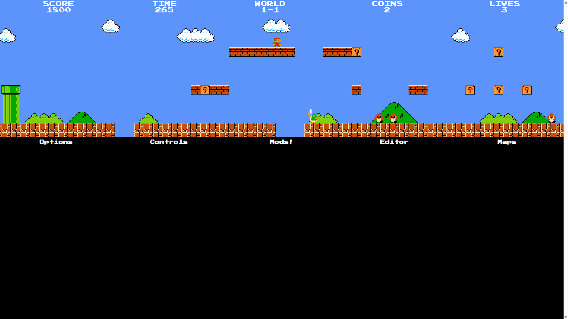 Super Mario Bros Online level editor with tools and custom blocks being placed by the player