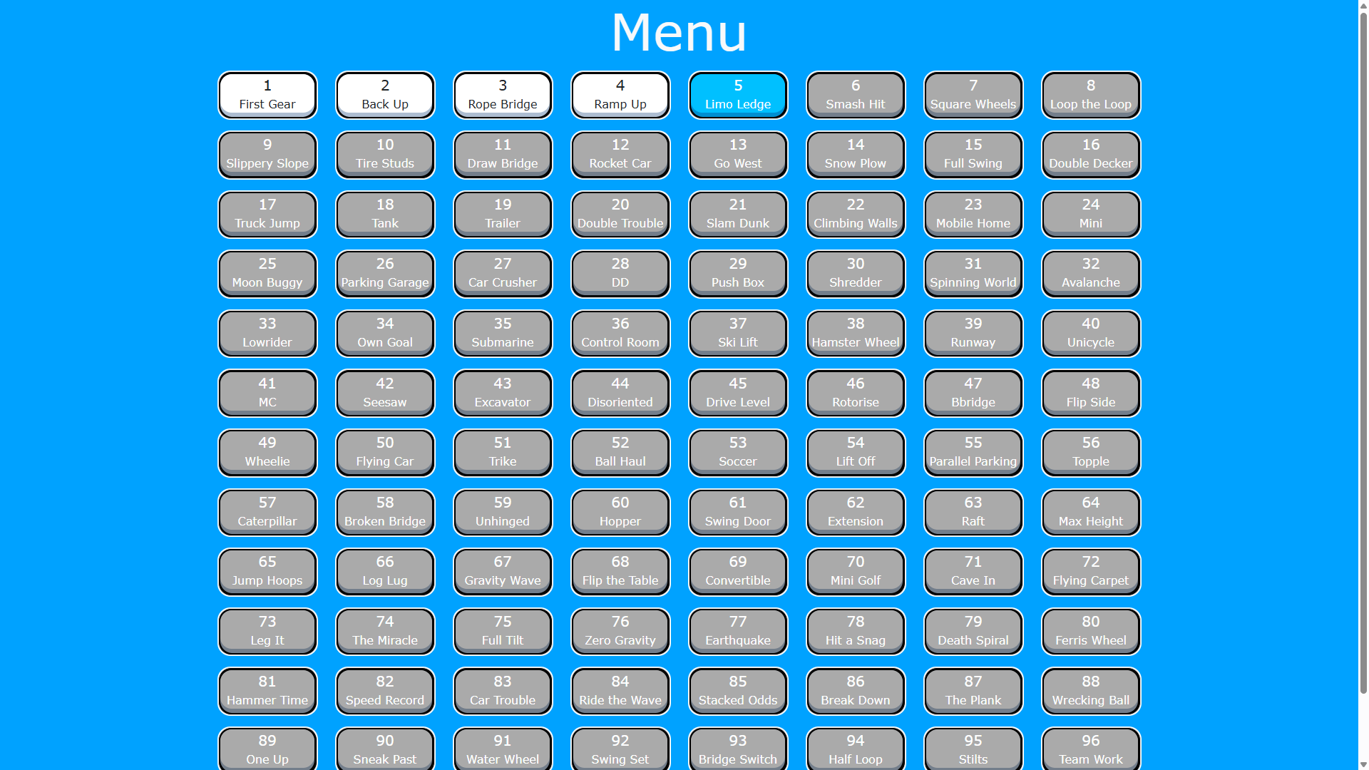 menu Driver Mad