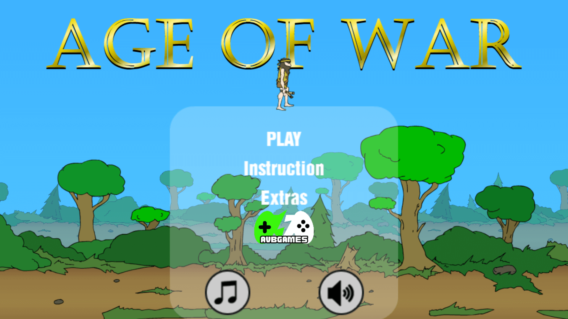 Screenshot of Age of War tower defense gameplay with evolving eras