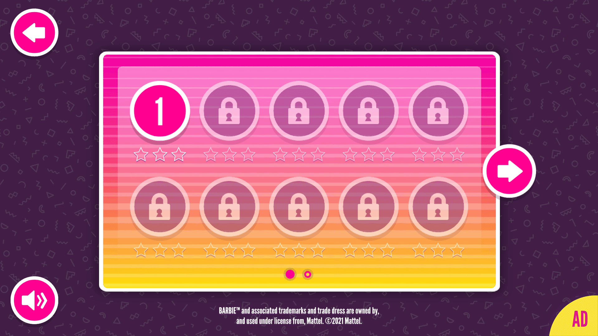 Player guiding Barbie toward a glowing maze exit
