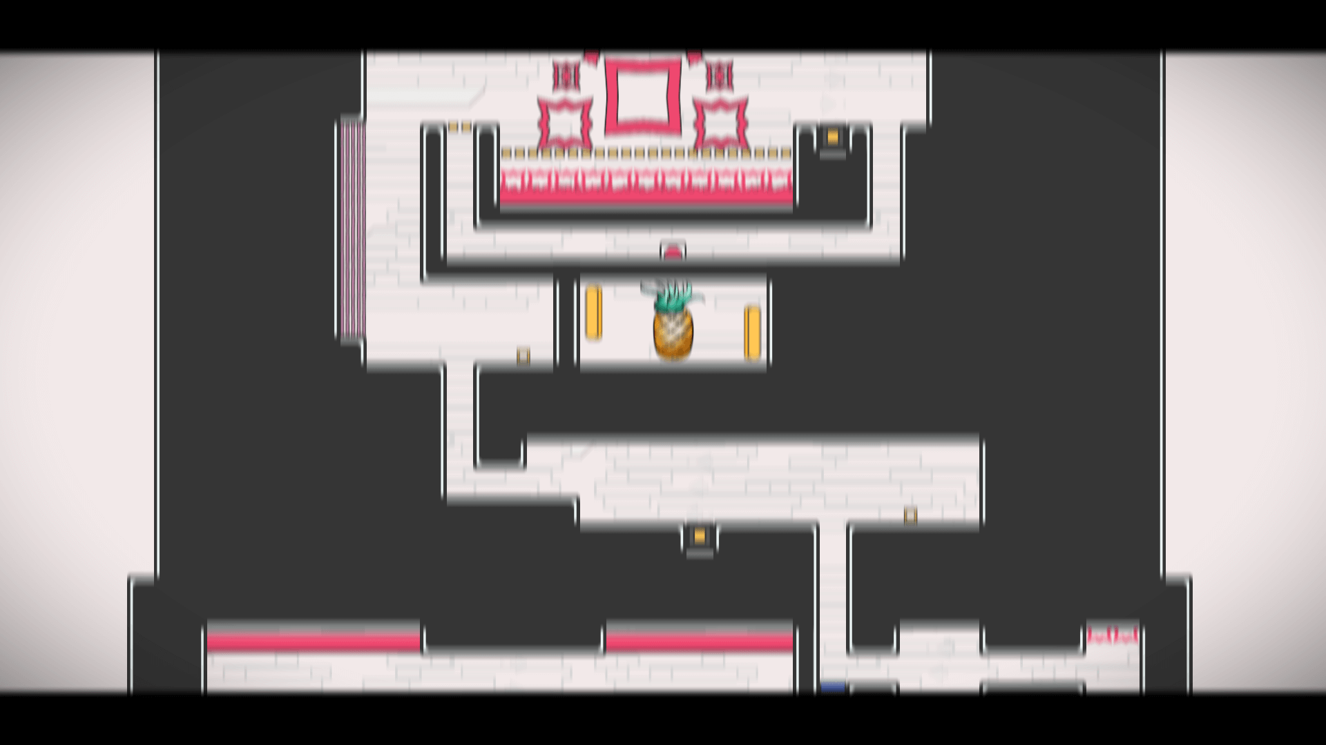 Colorful retro tower with deadly traps and bullets