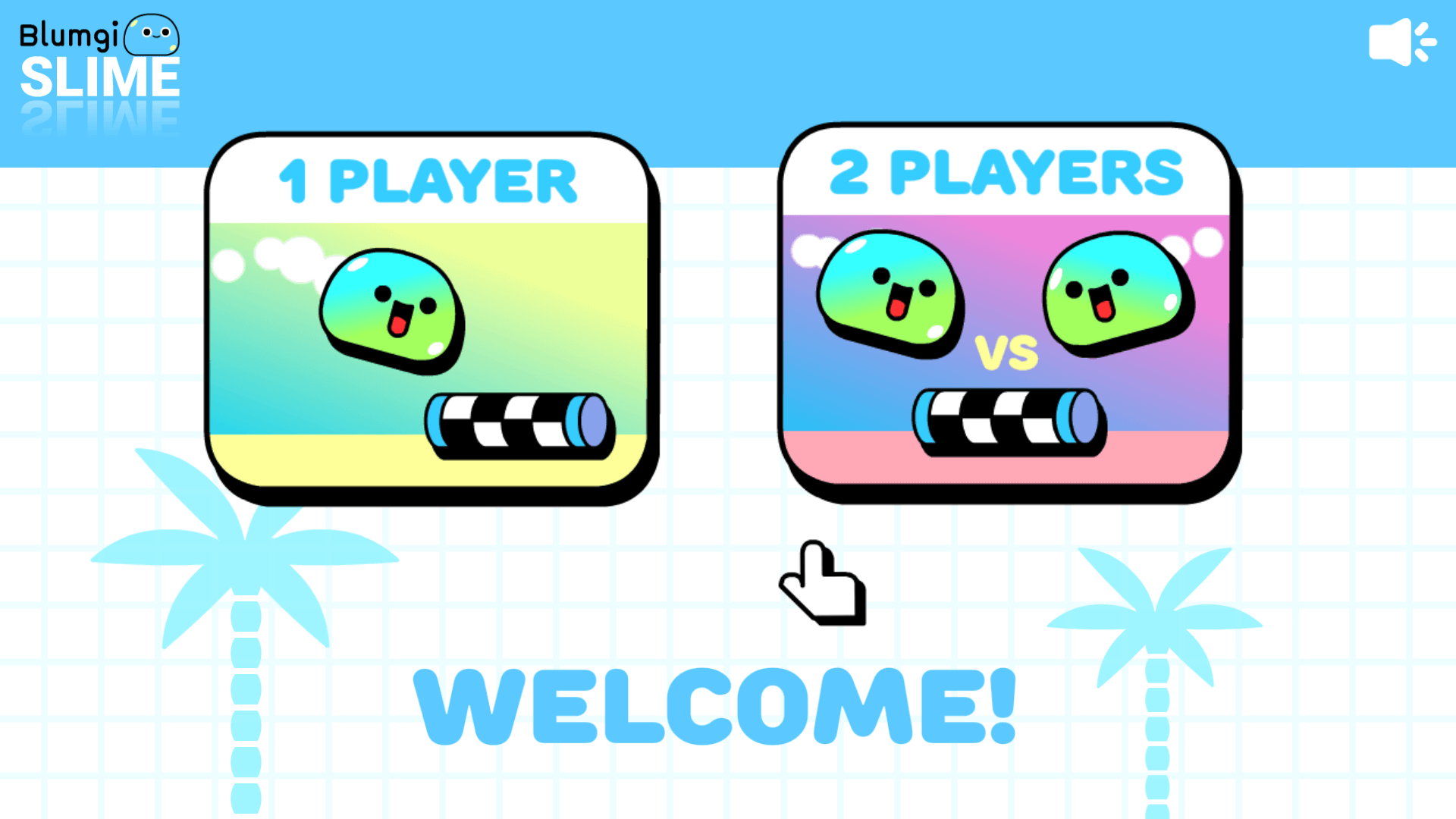 Slime character mid-air in a precision jumping level