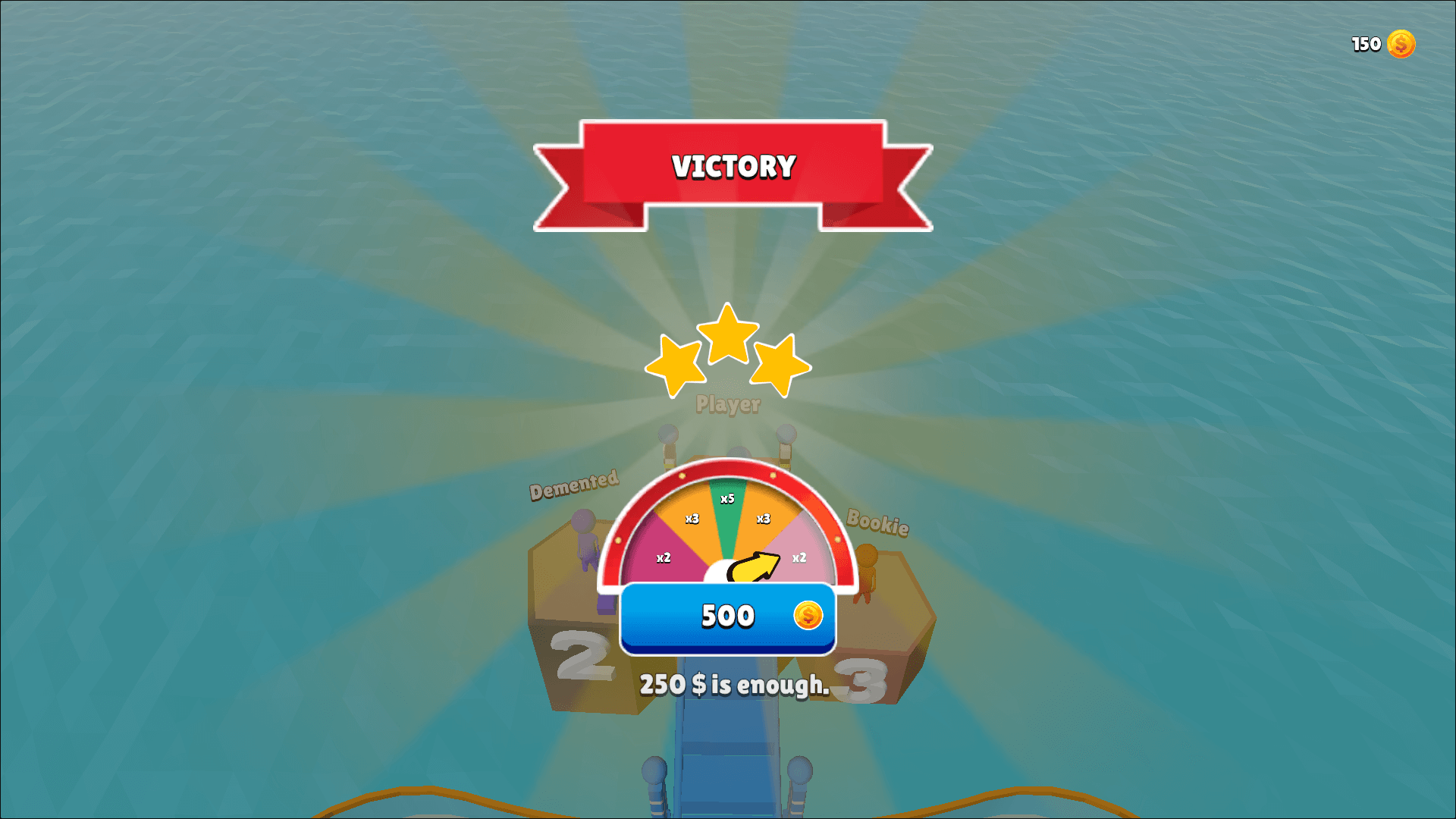 Opponent changing block colors in Bridge Race level