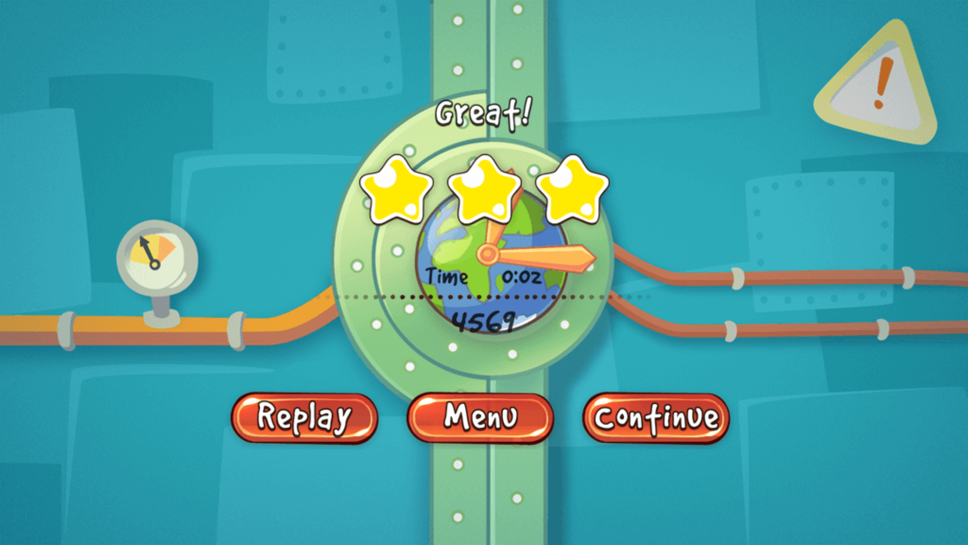 Gameplay of Cut the Rope: Time Travel featuring ancient Egyptian backgrounds and challenging rope mechanics