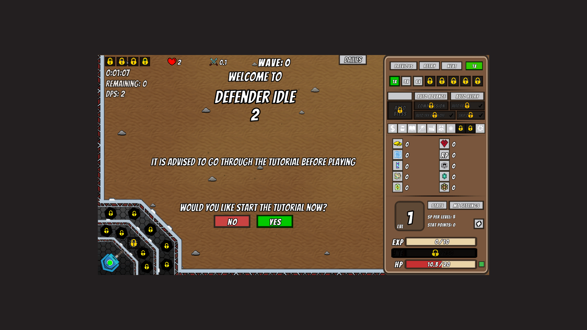 Base under attack in a colorful idle tower defense game