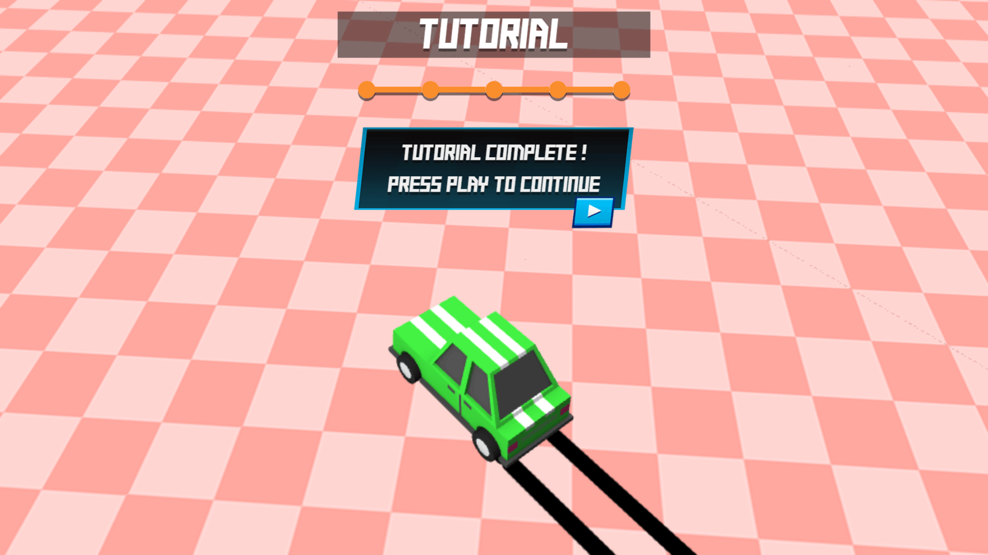 Drift Boss game interface with a taxi drifting through a sharp turn
