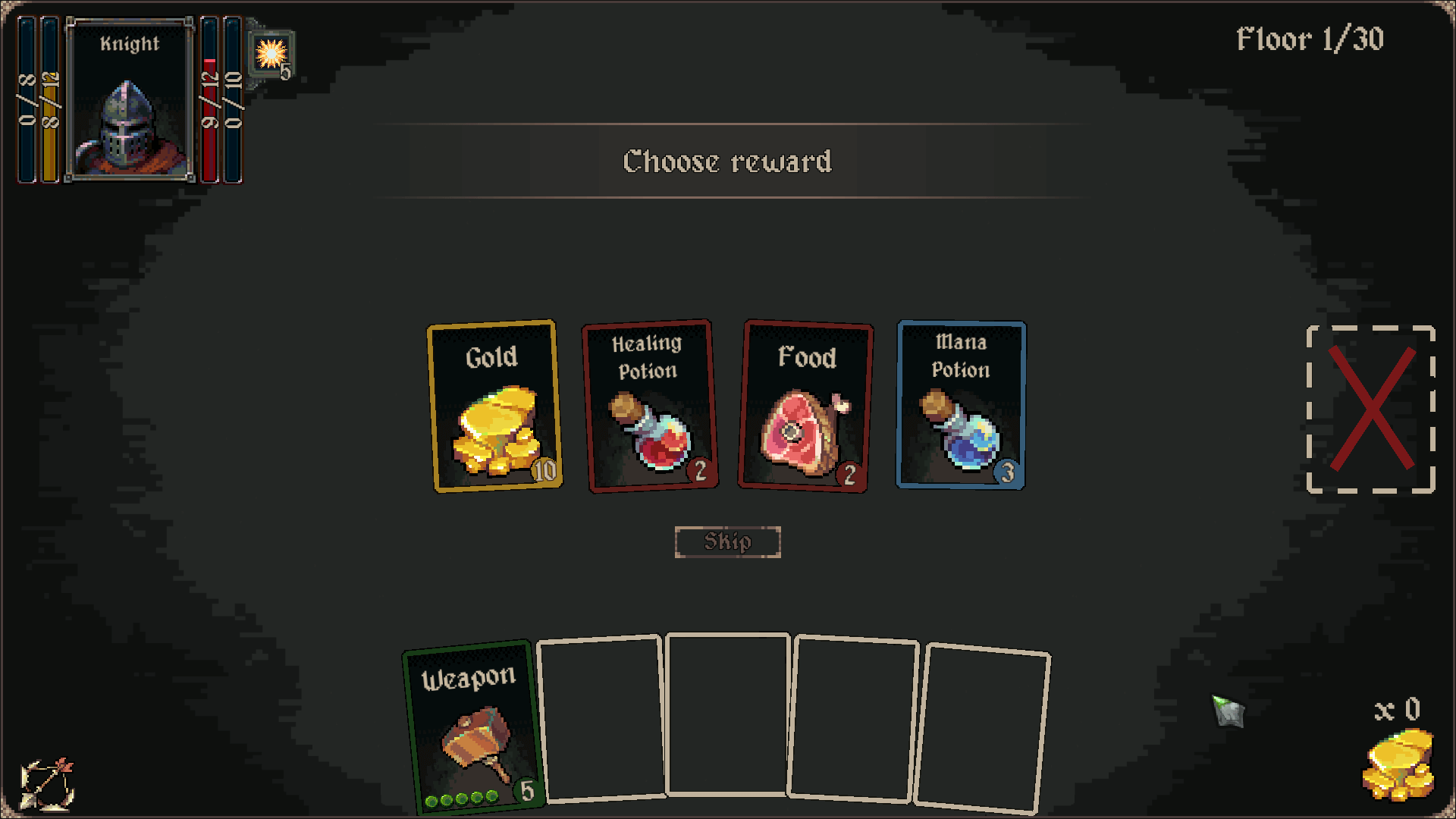 Dungeon Raid roguelike card adventure gameplay screen 1