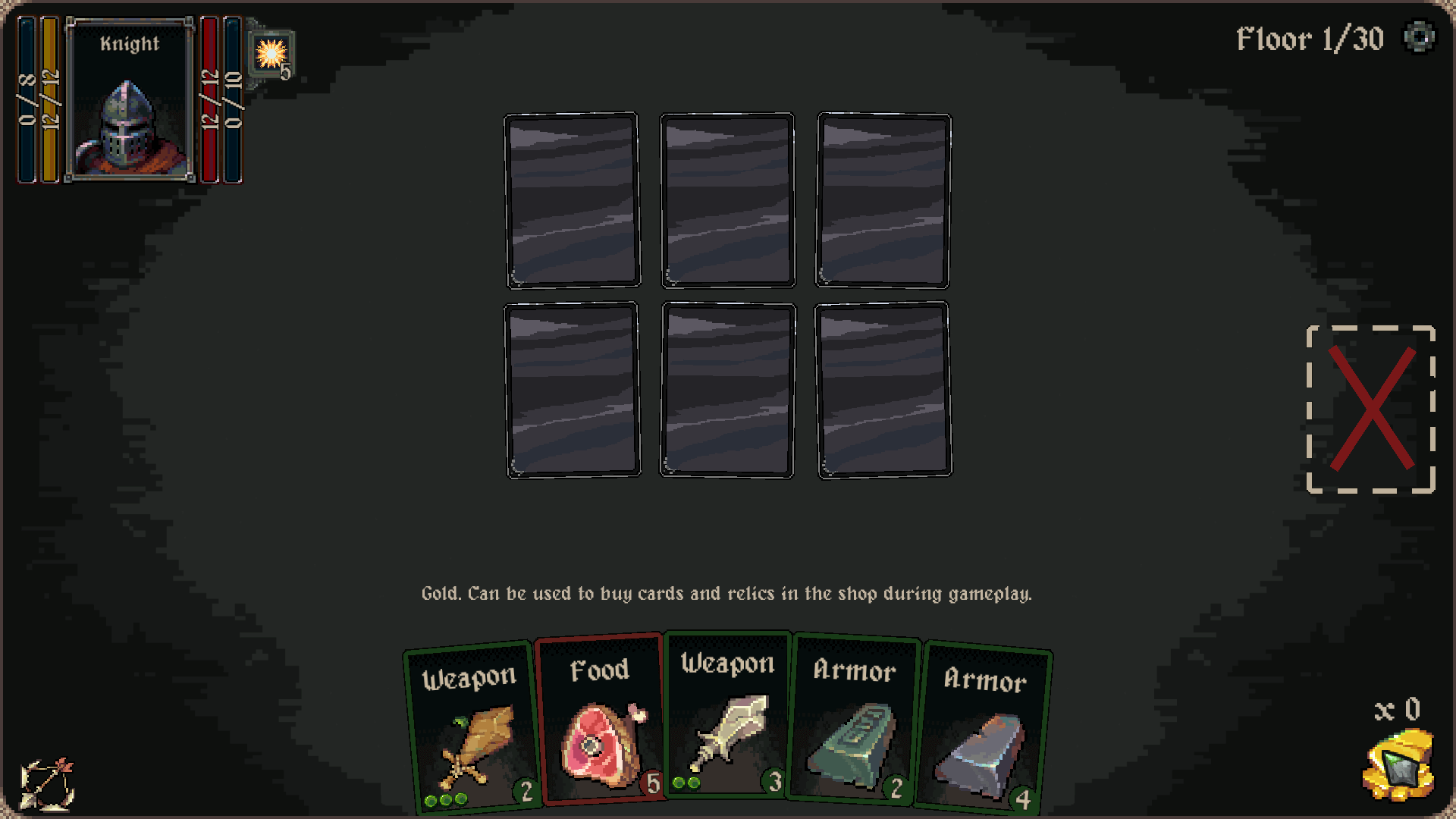 Dungeon Raid roguelike card adventure gameplay screen