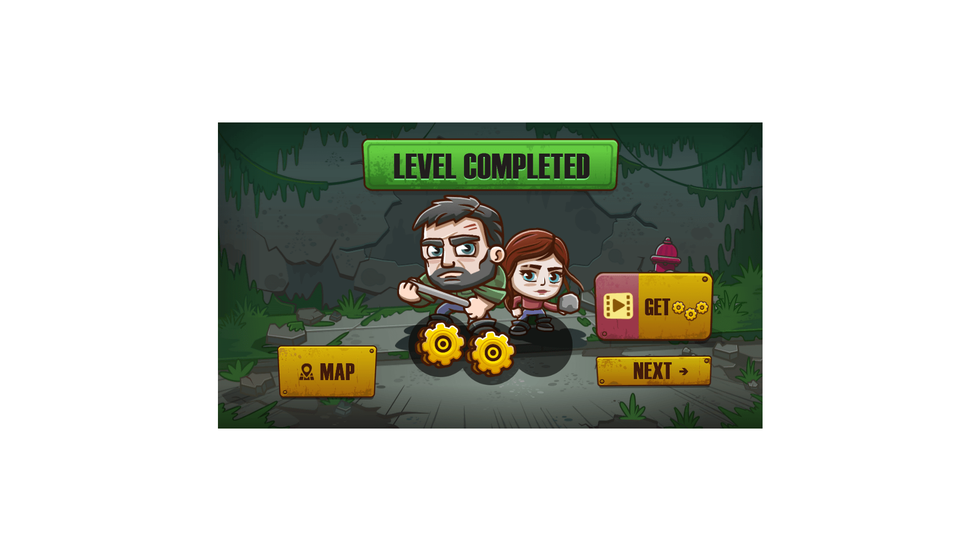 Two characters working together to solve puzzles in Duo Survival1