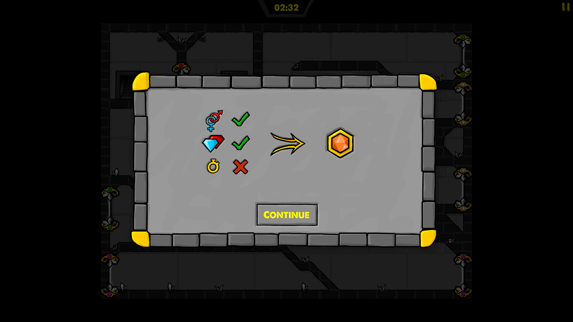 Co-op puzzle adventure with Fireboy and Watergirl characters