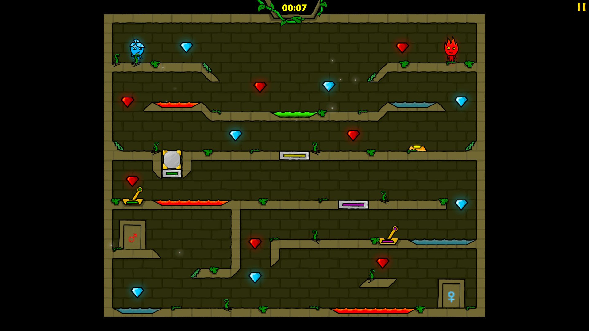Elemental temple background from Fireboy and Watergirl