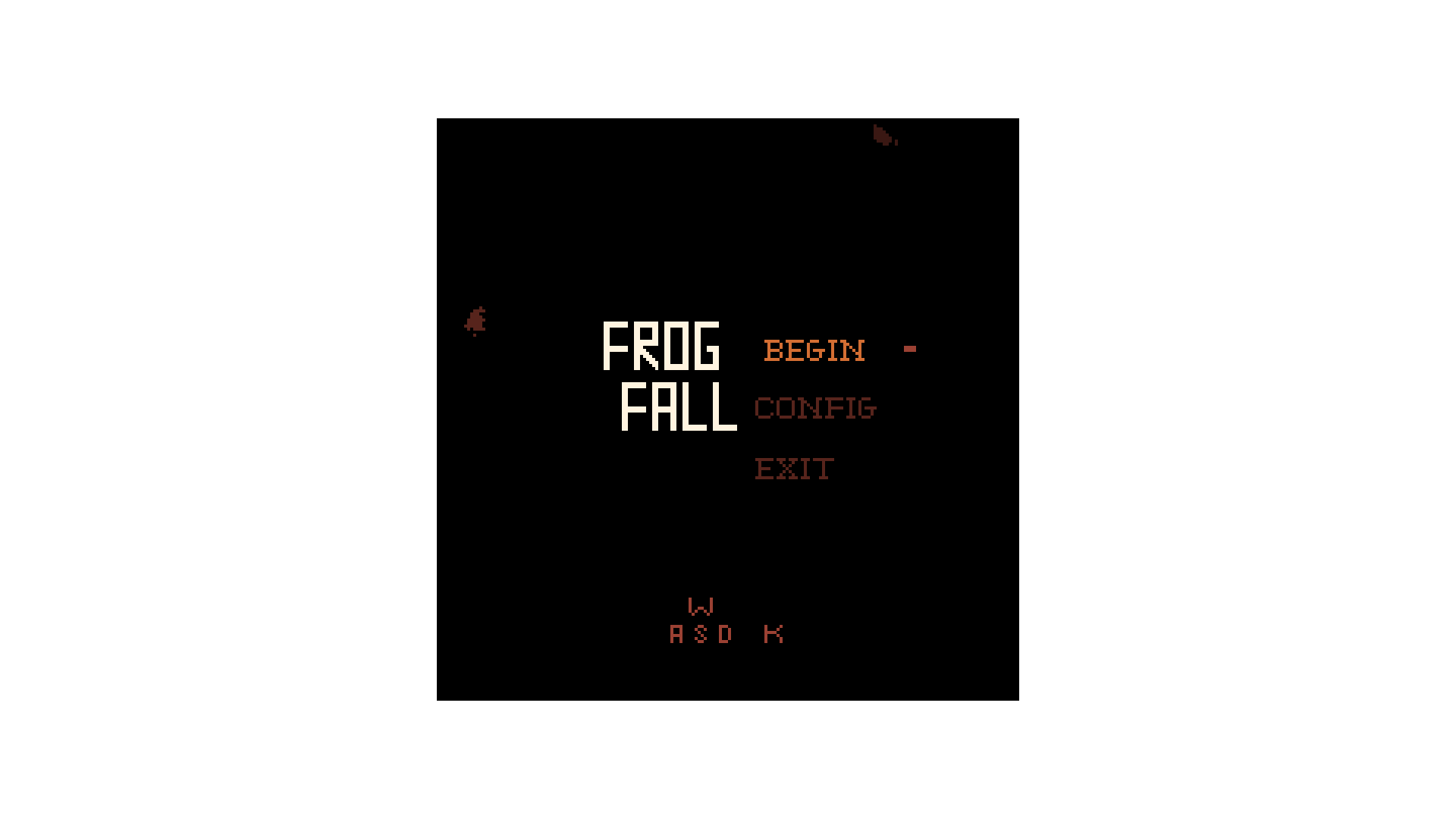 Colorful pixel art graphics of Froggo Town in Frogfall