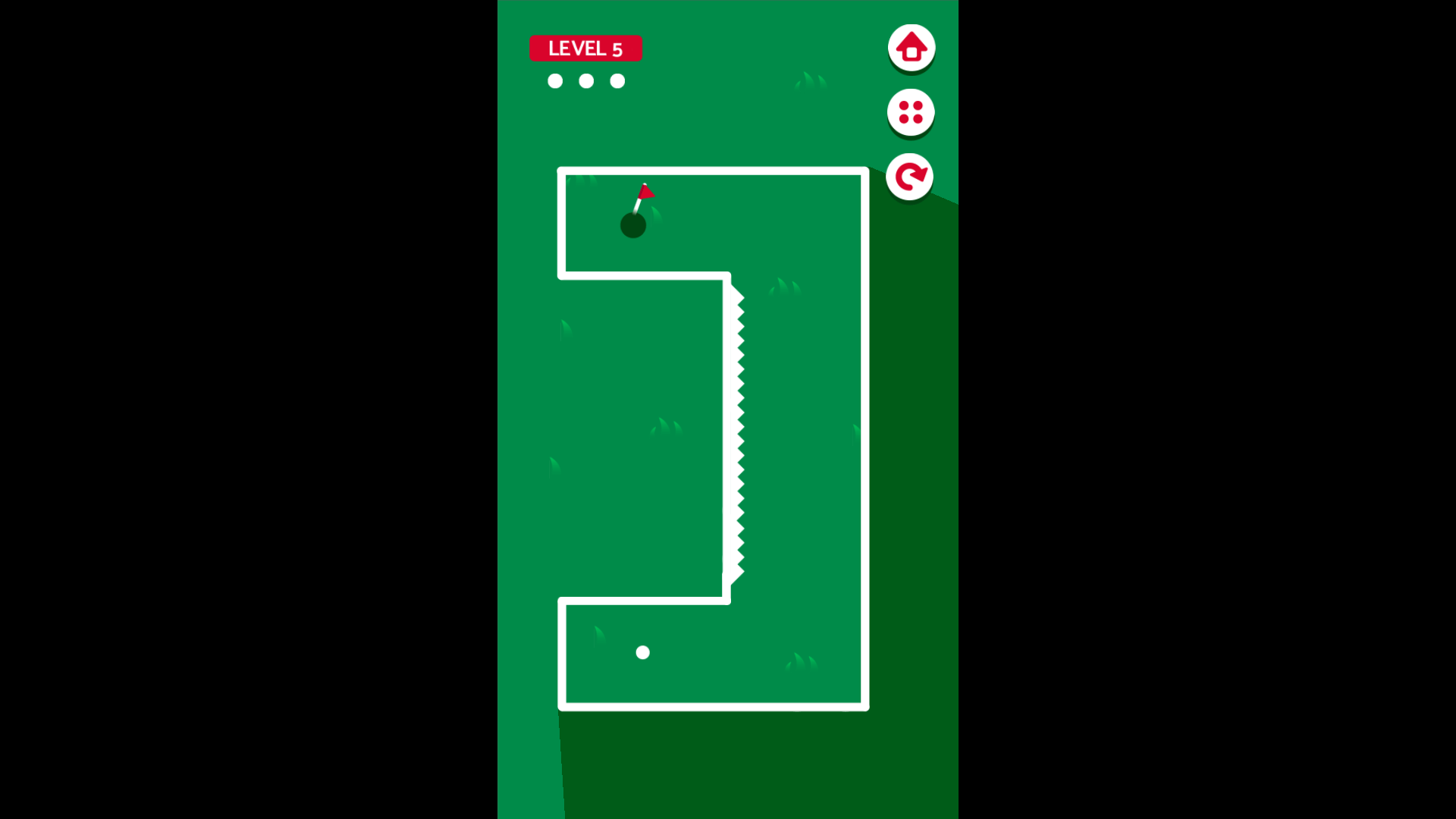 Golf Field game main menu with level selection and colorful golf course design
