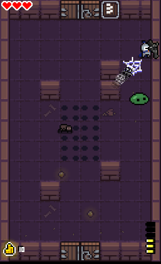 Gun Knight pixel shooter gameplay in dungeon environment