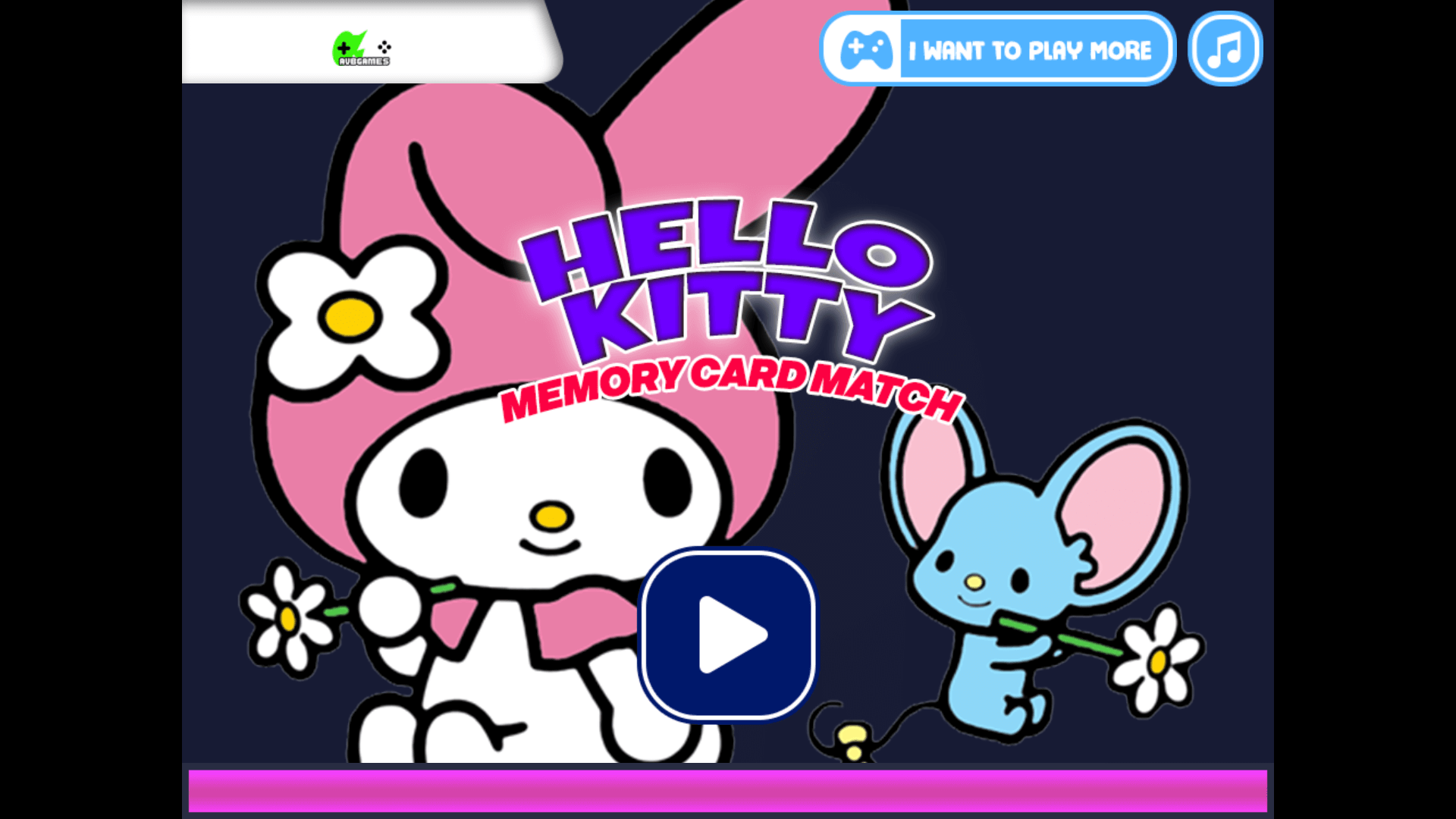Player flipping Hello Kitty memory cards to find matching pairs