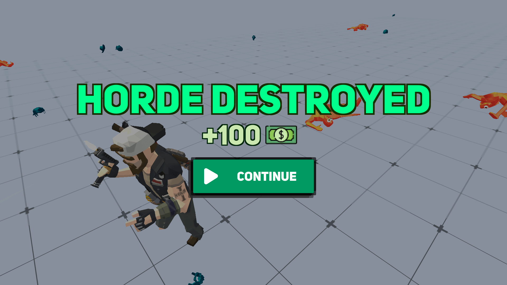 Player fighting off zombie horde in Horde Killer gameplay