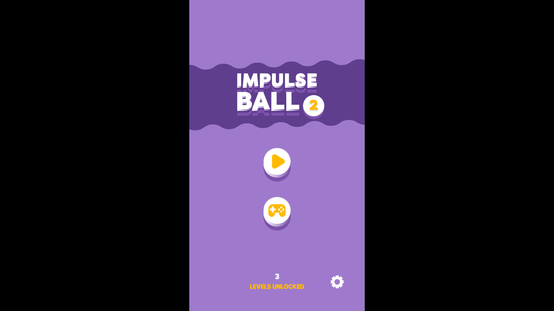 Impulse Ball 2 level completion screen celebrating successful ball placement with fireworks