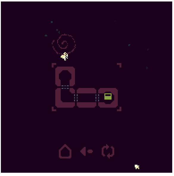 Player guiding the cute cat Katti toward a cozy box in the game3