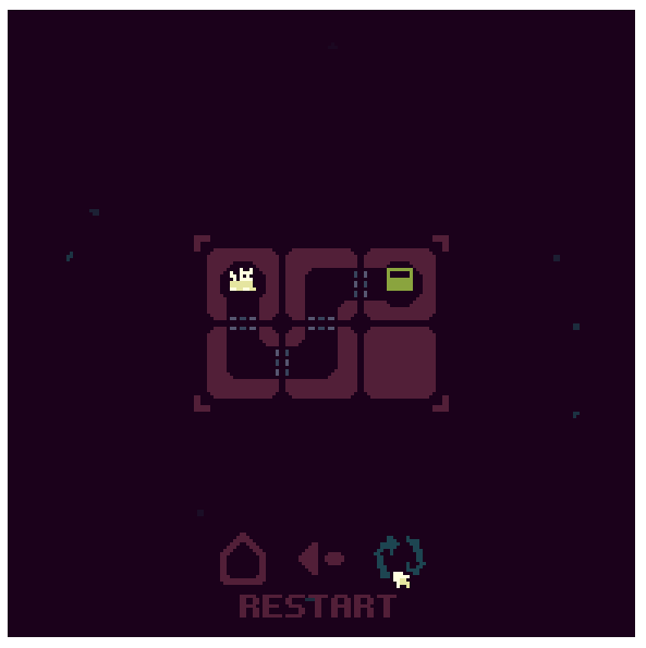 Player guiding the cute cat Katti toward a cozy box in the game1