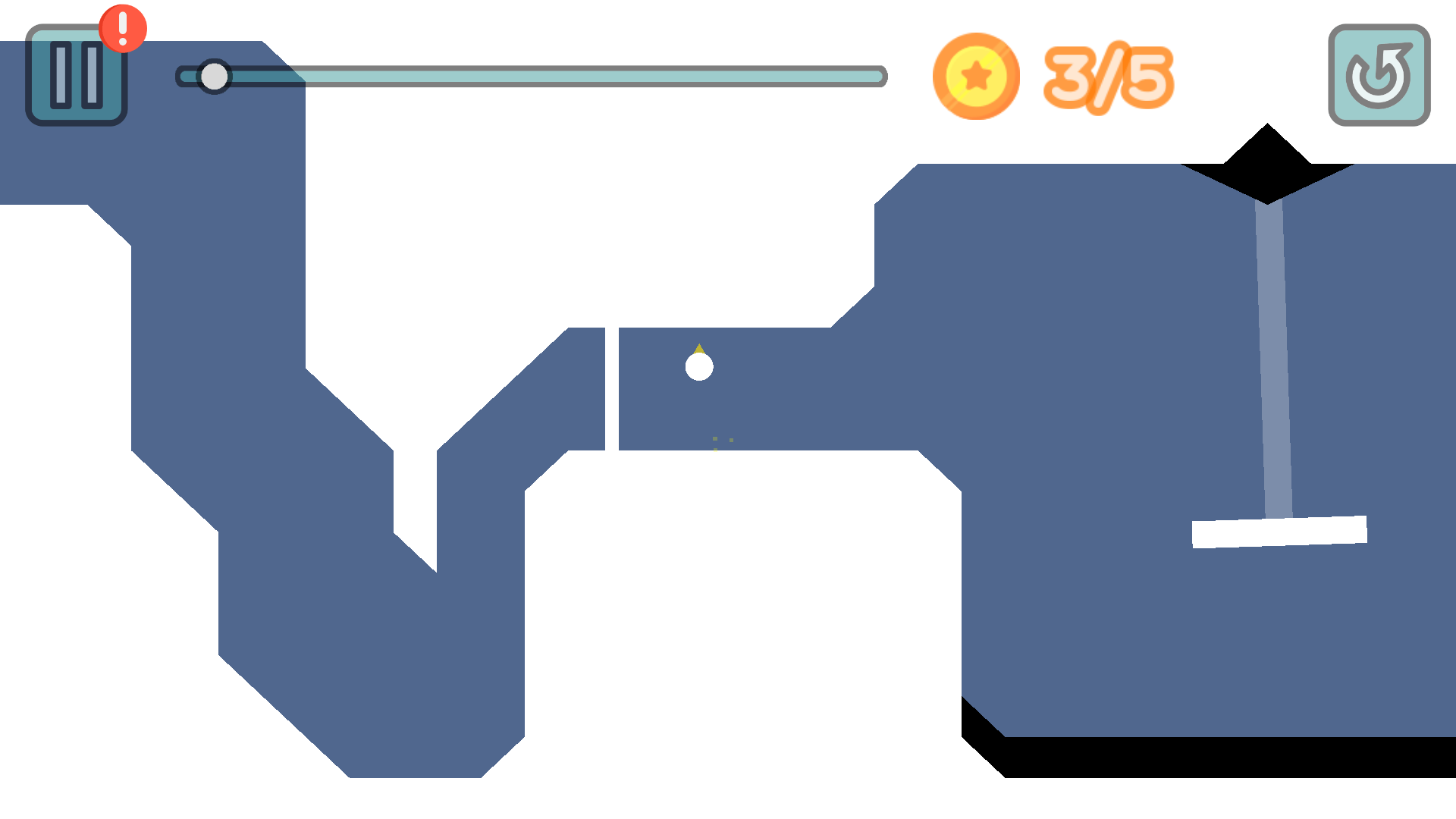 White ball jumping across platforms in Leap and Avoid 2