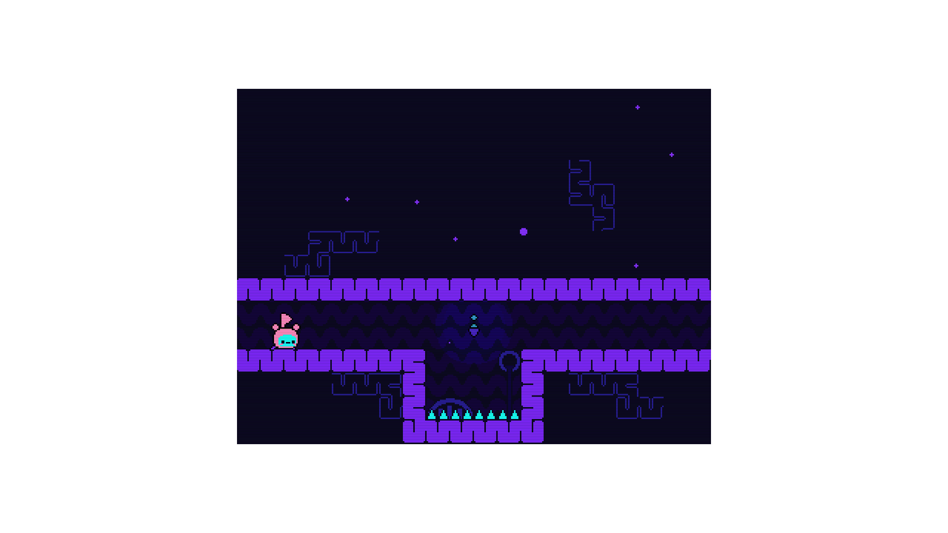 Öoo puzzle adventure gameplay with bomb placement in pixel maze