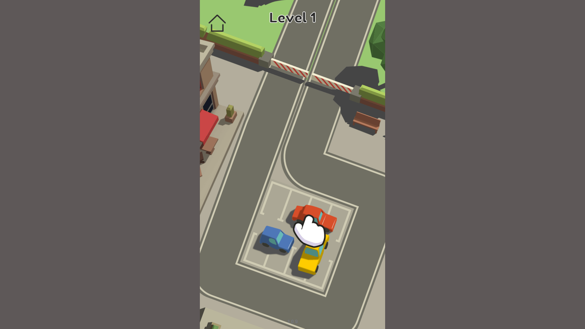 Cars stuck in a jam waiting to exit in Parking Jam