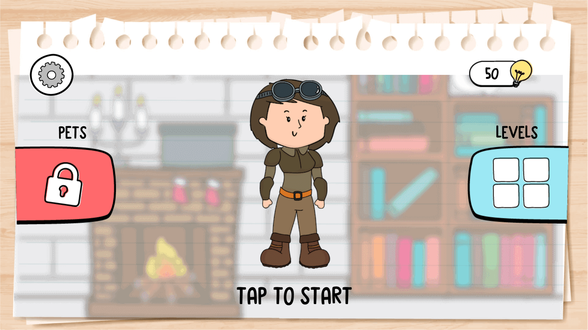Brain Test 3 gameplay showing a player solving a puzzle by dragging objects to help a character escape a trap3