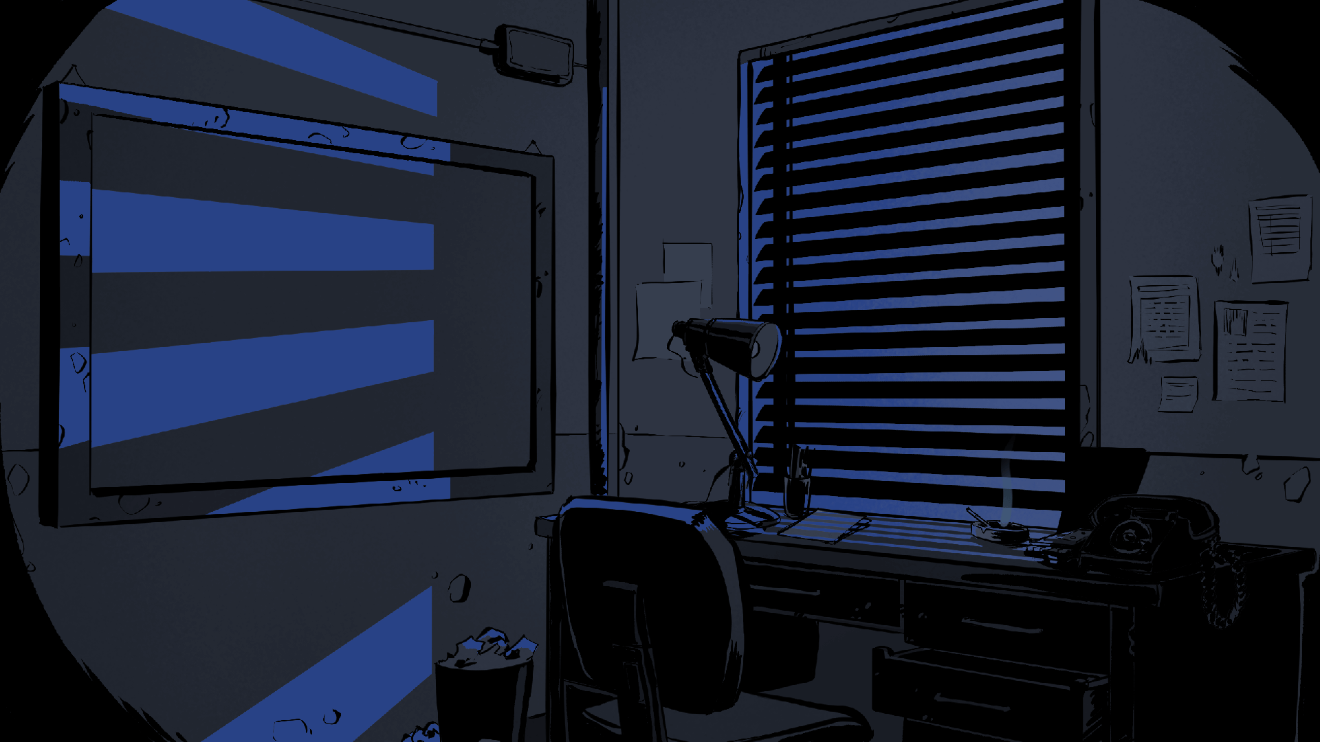 Detective analyzing a 1970s Hollywood crime scene in Confidential Killings mystery game