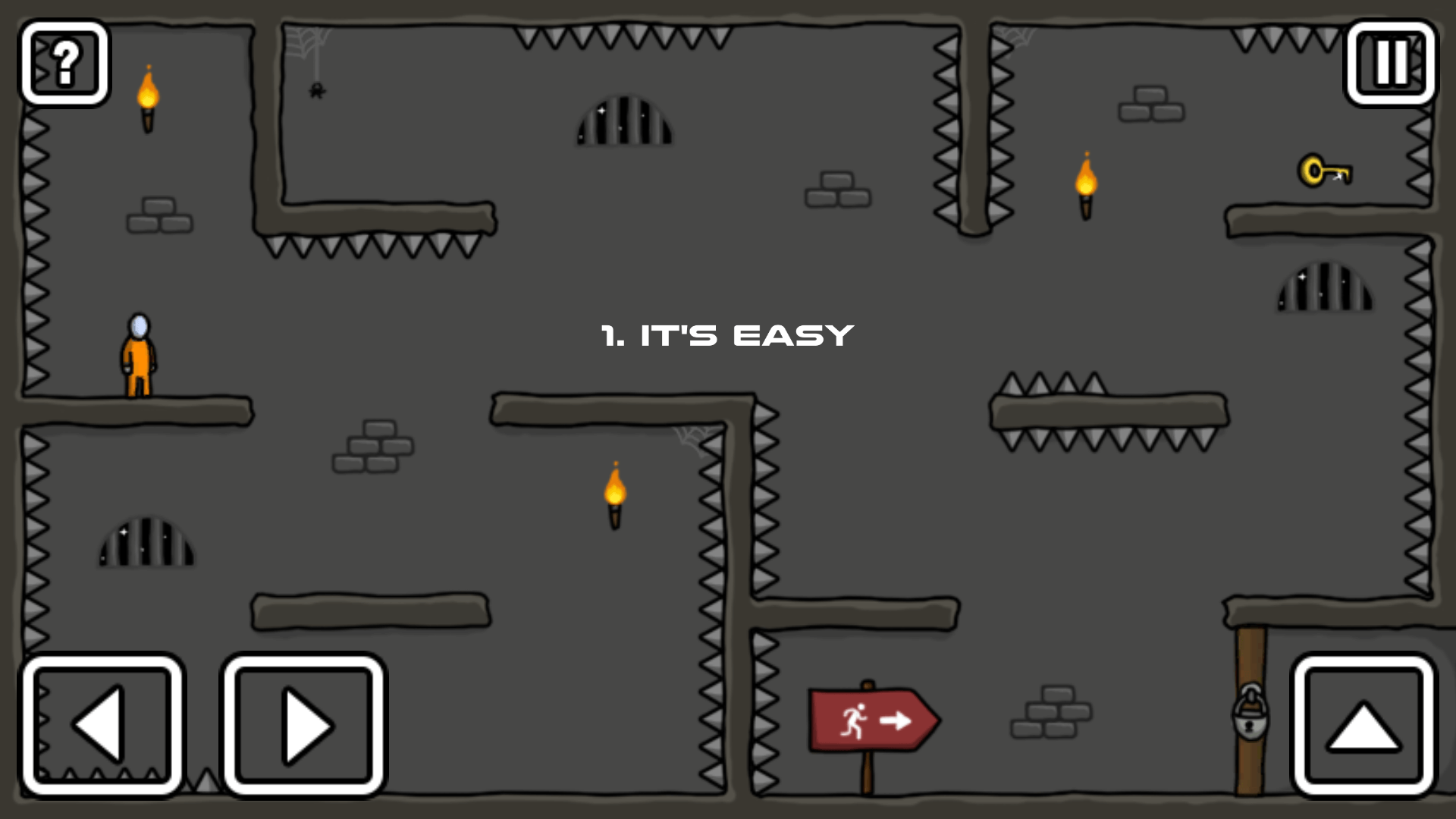 Loop Breakout game start menu with escape mission theme and control options