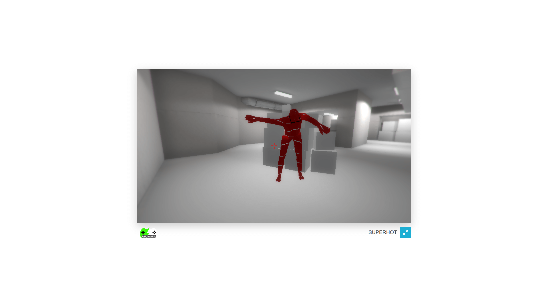 SUPERHOT’s clean 3D level design with red enemies closing in