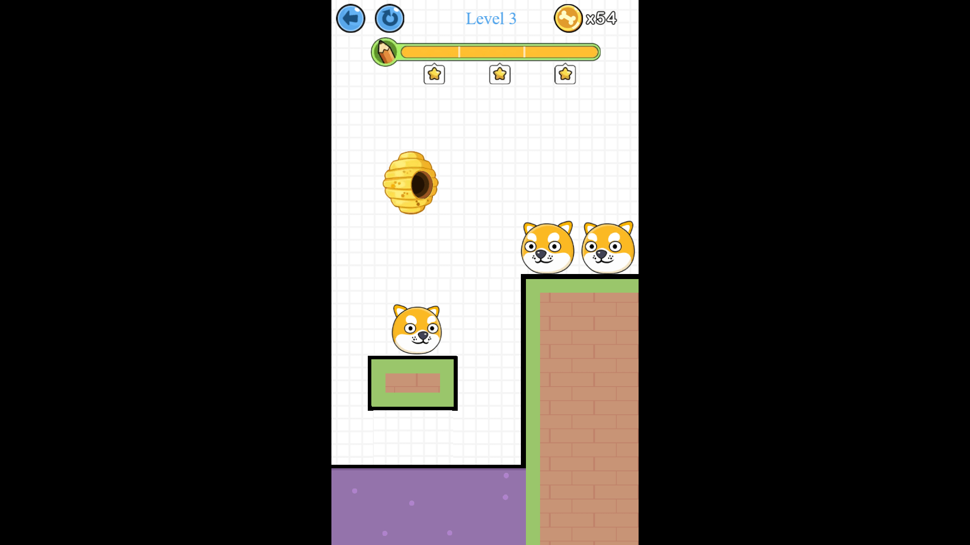 Save The Doge 2 main menu with cartoon-style dog and start button