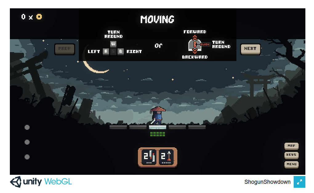 Player carefully positioning tiles on the battlefield in Shogun Showdown game