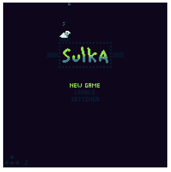 Sulka jumping over obstacles in a classic platformer level2