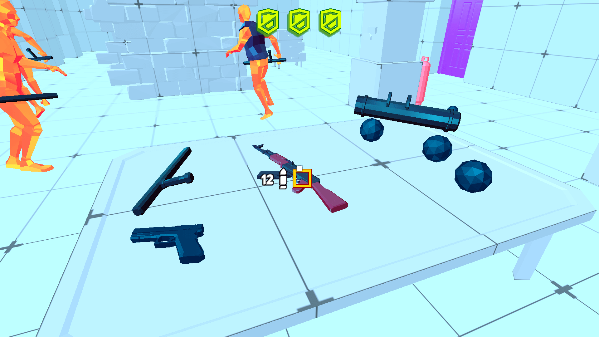Player dodging bullets in slow motion using time control in Time Shooter 3: SWAT