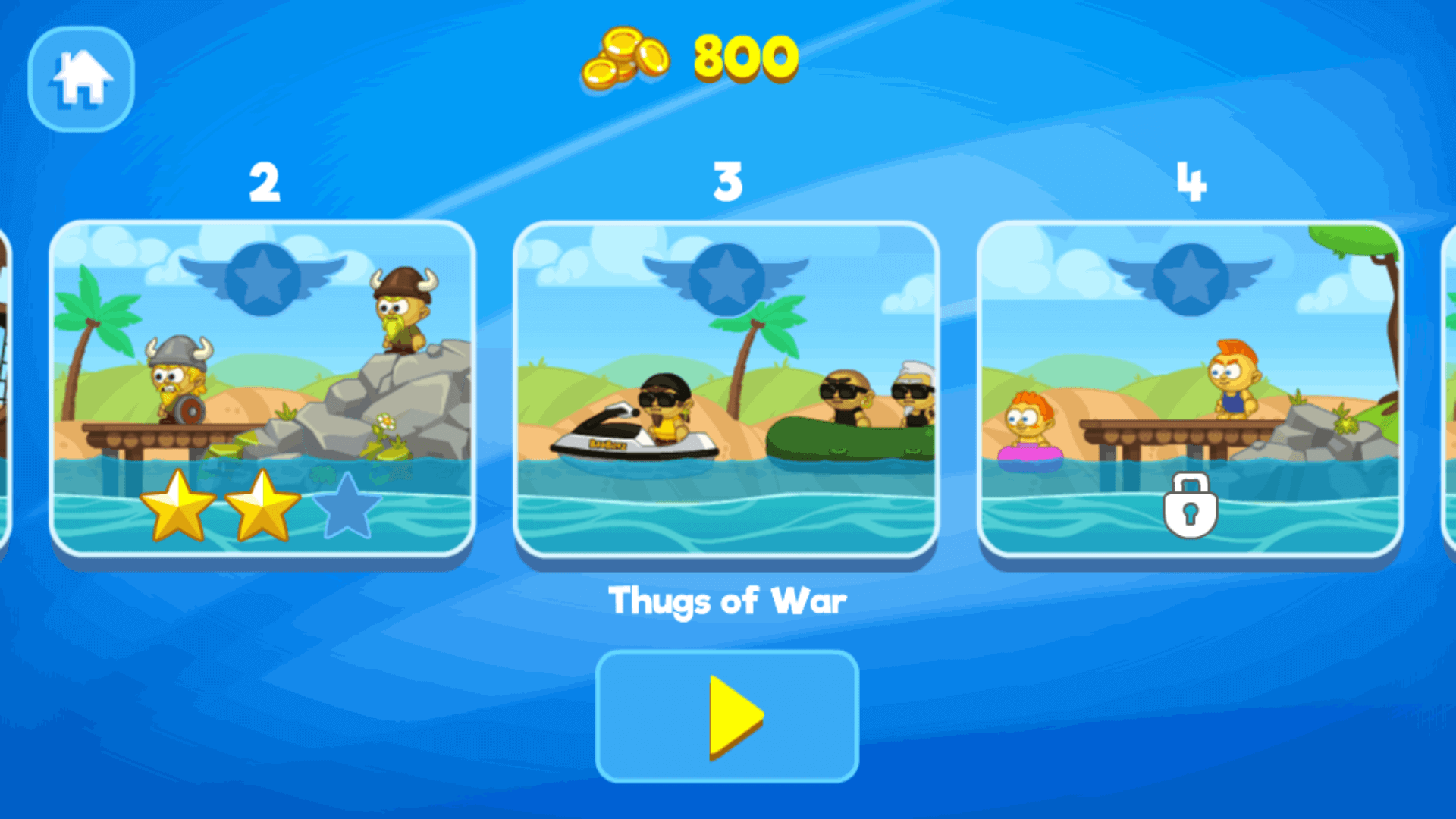 Simon and his brother defending treasure on a raft in Raft Wars